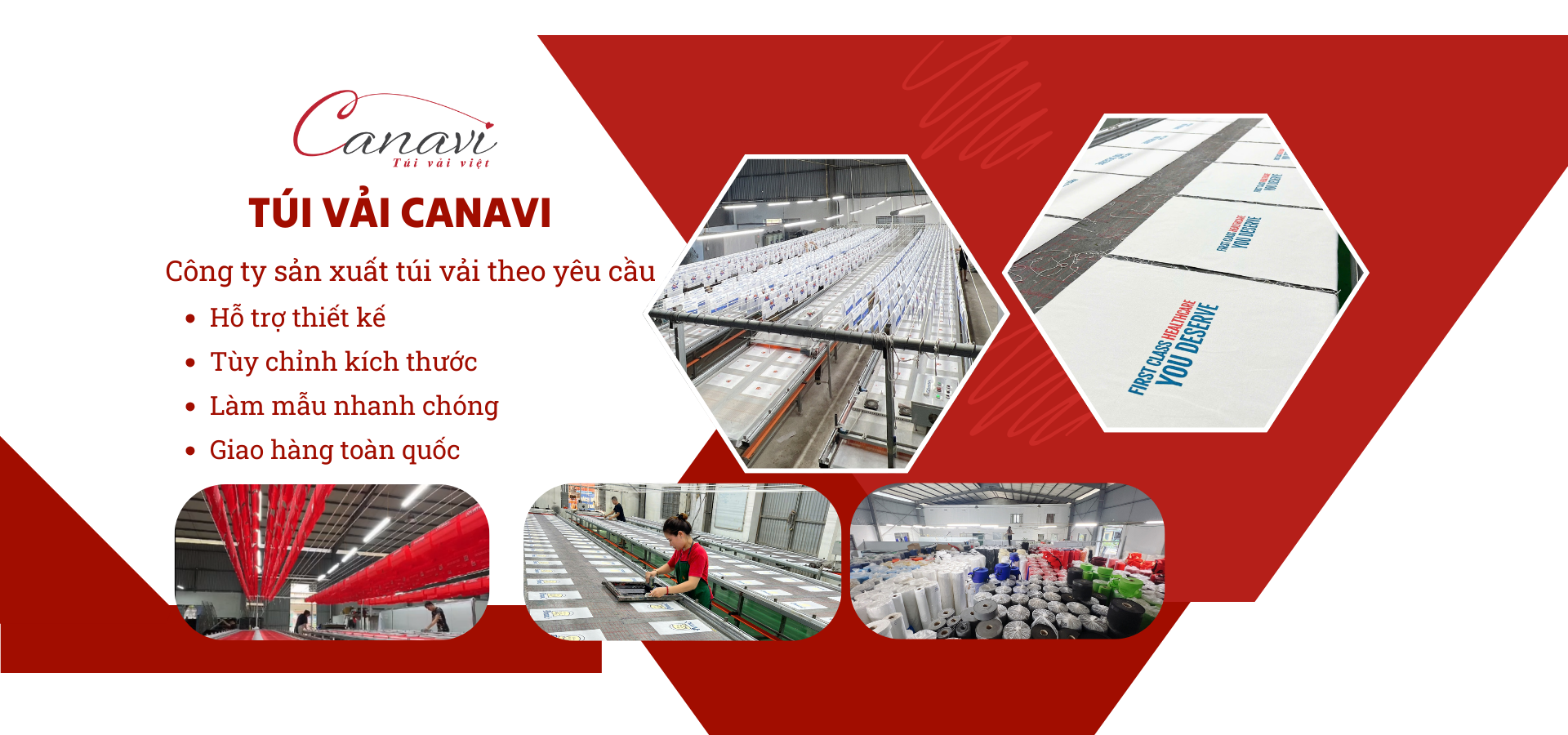 Công ty túi vải Canavi sản xuất theo yêu cầu doanh nghiệp